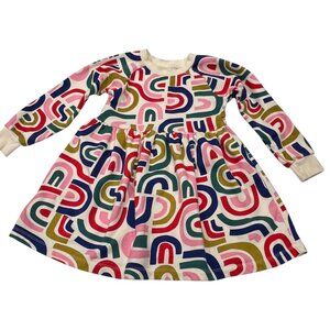 Hanna Andersson French Terry Rainbow Print Dress, 120 (6-7 yrs)